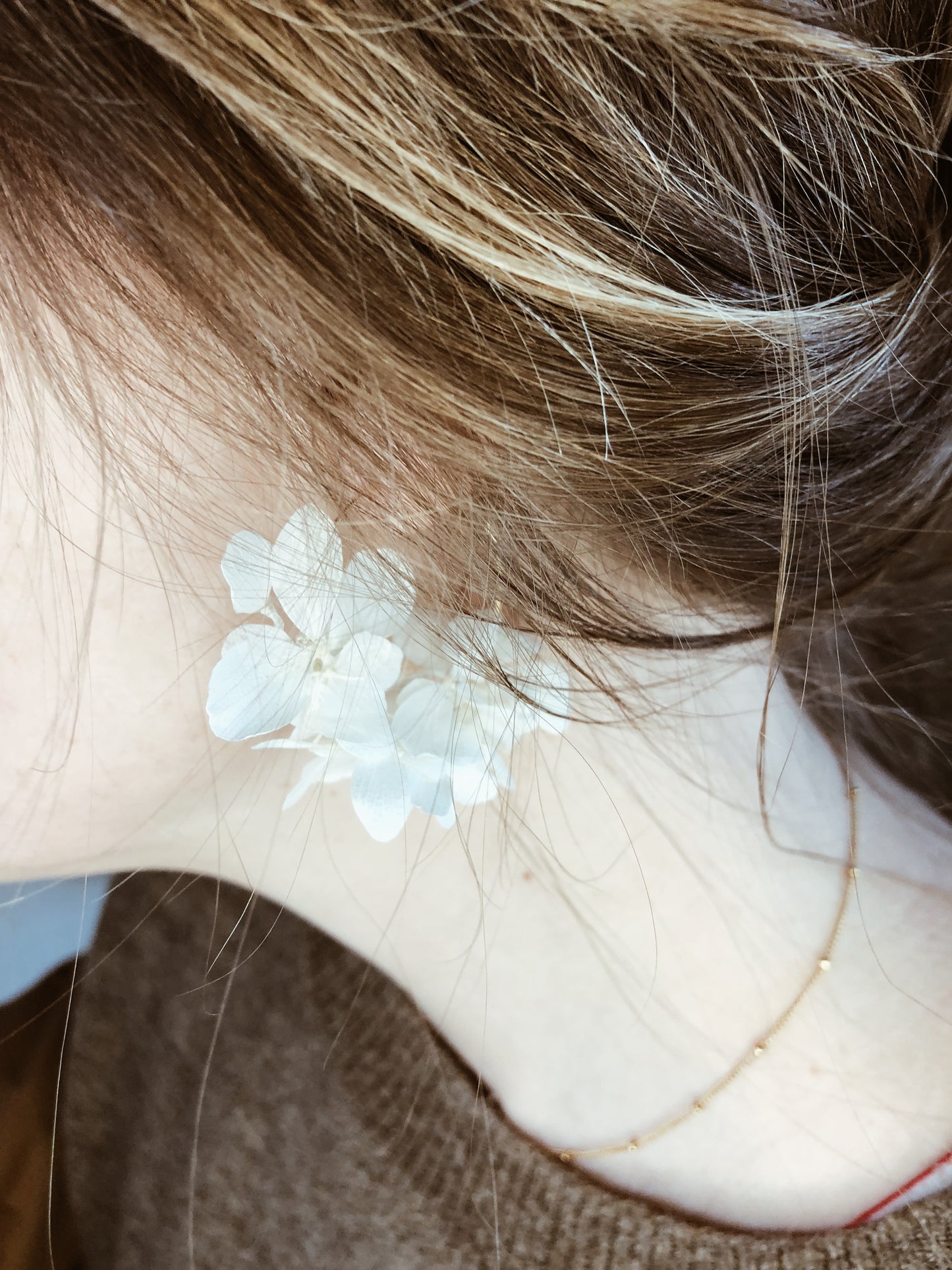 Ohrringe/Kreolen aus echten getrockneten Blumen