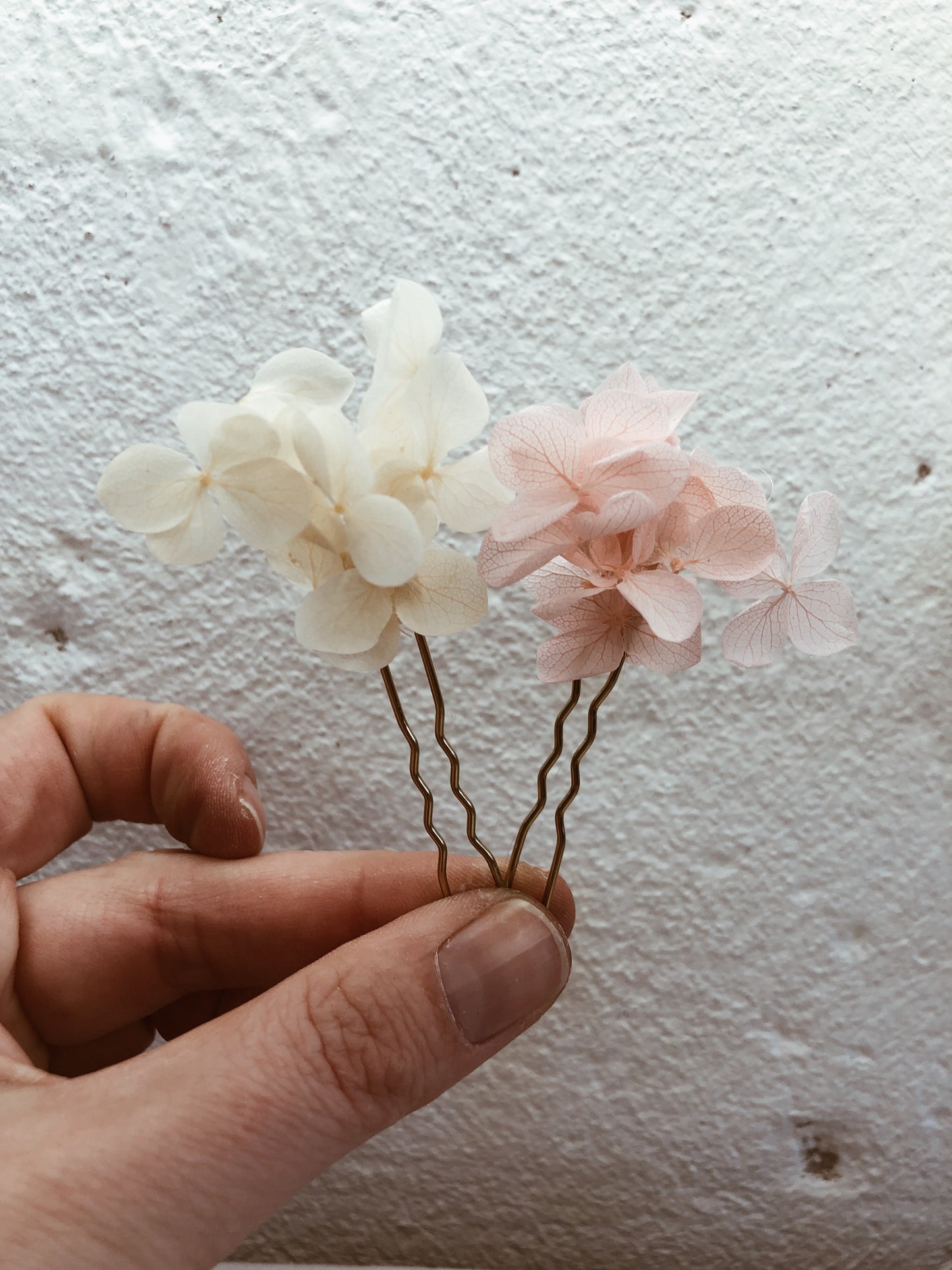 Haarnadeln aus echten getrockenten Blumen